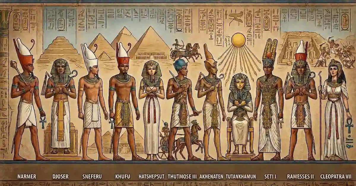 Name of 11 Pharaohs - Famous Rulers of Ancient Egypt