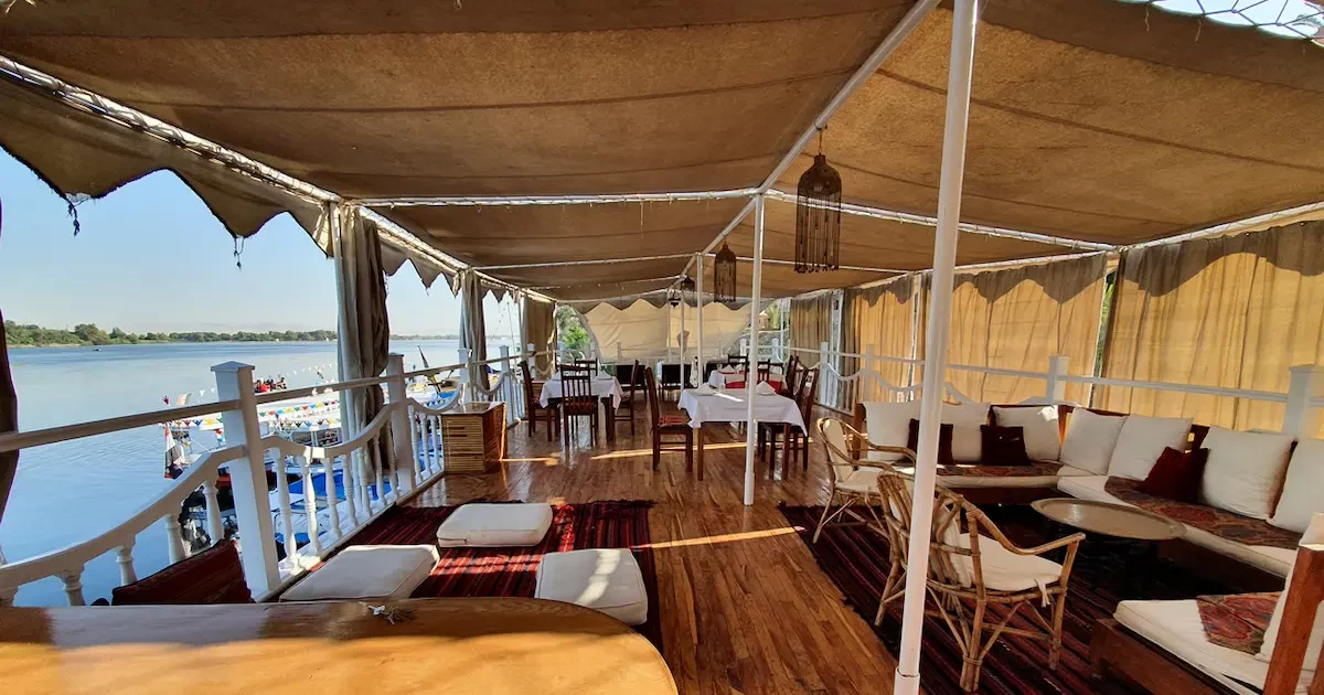 Abundance Dahabiya deck on the Nile