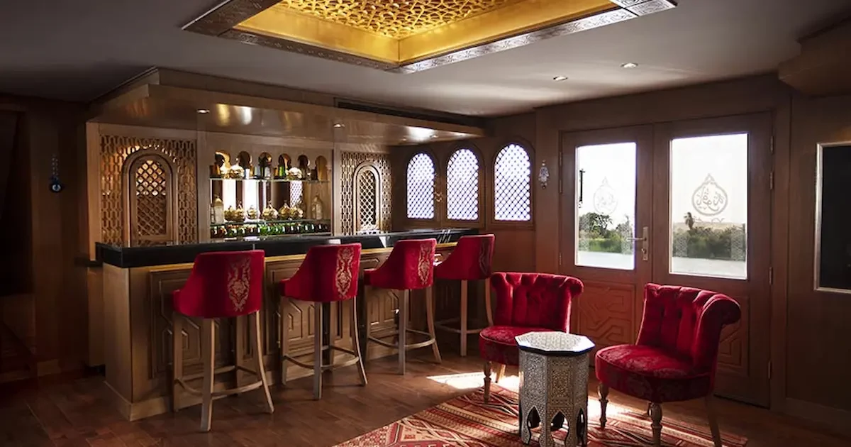 Dining setup on Yakouta Dahabiya