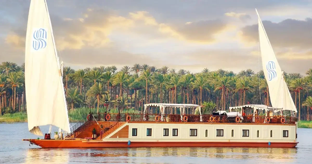 Dahabiya sailing on the Nile River