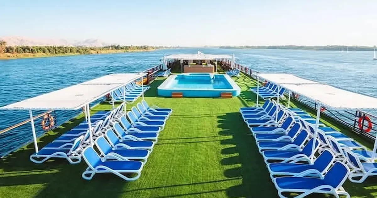 MS Royal La Terrasse sun deck overlooking the Nile