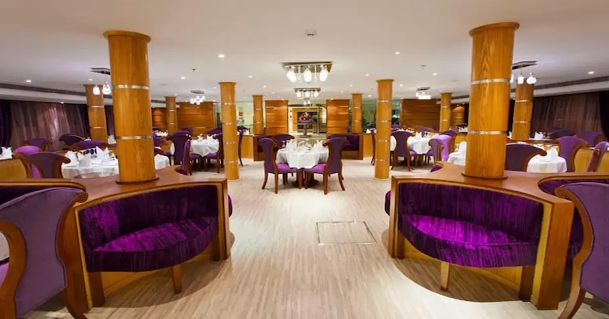 Gourmet restaurant aboard Al Hambra Nile Cruise