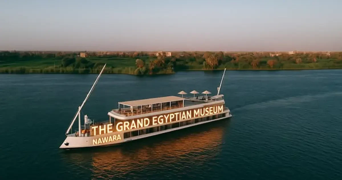 Nawara Dahabiya sailing on the Nile