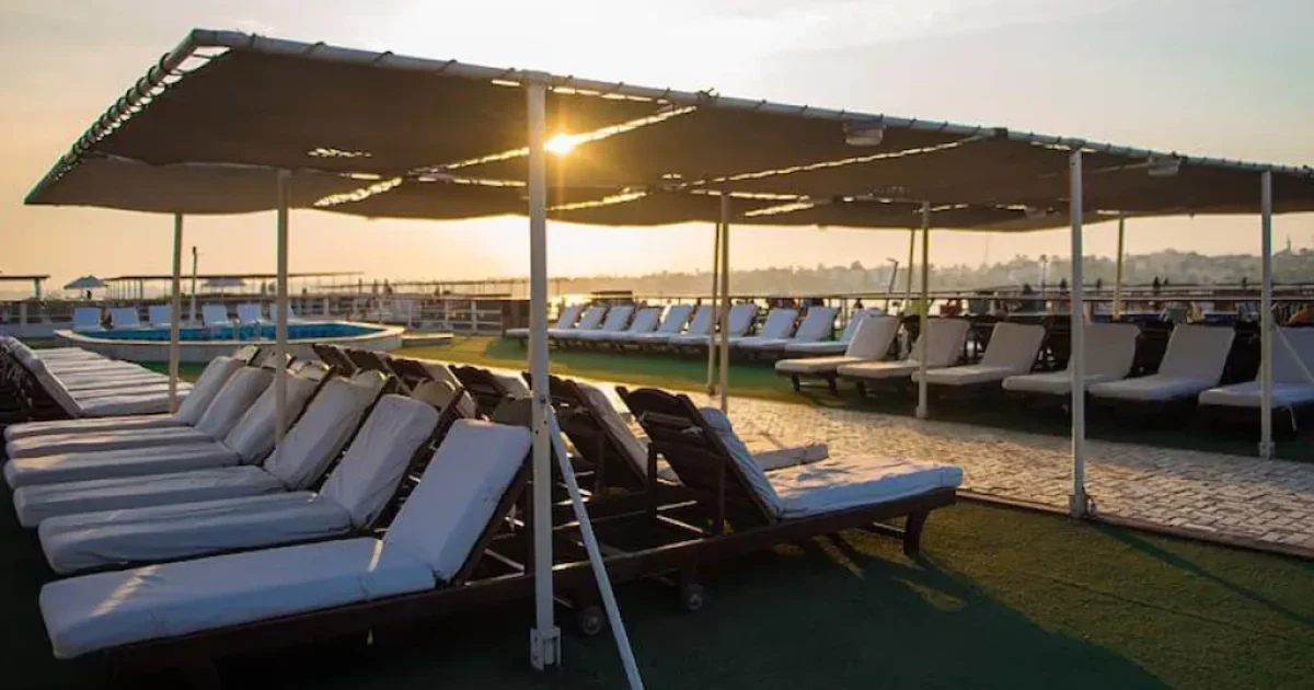 Dining onboard Princess Sarah II Nile Cruise