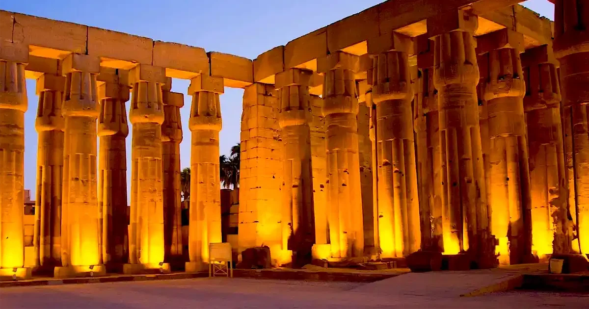 Karnak Temple illuminated at night