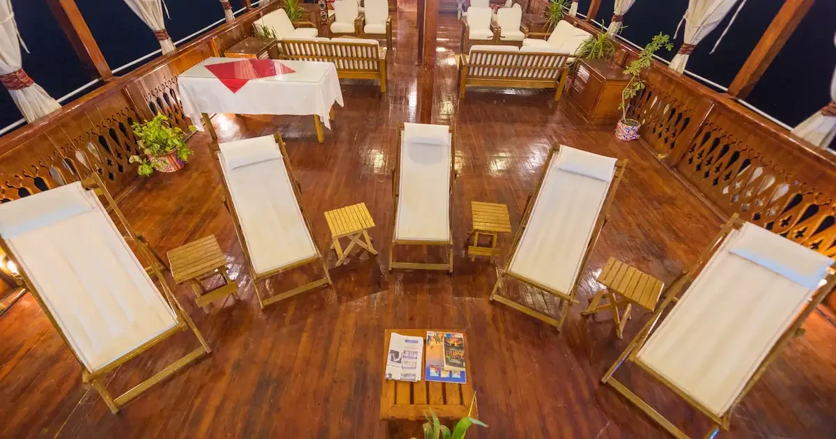 Sundeck of Royal Cleopatra with lounge seating