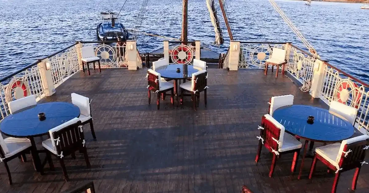 Jasmine Dahabiya deck on the Nile