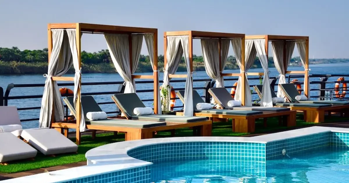 MS MayFlower Nile Cruise luxury cabin with Nile view