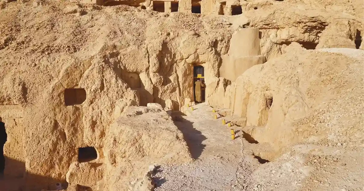 Rock-cut shrines at Gebel Silsila on a Dahabiya itinerary