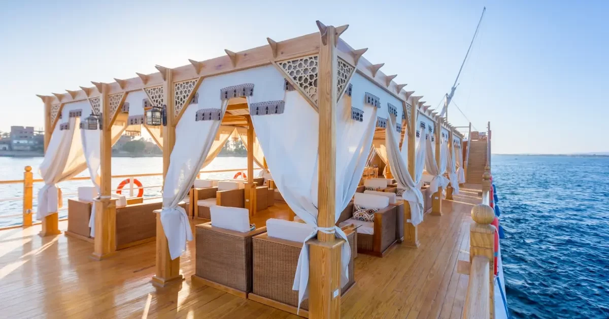 Jasmine Dahabiya deck on the Nile