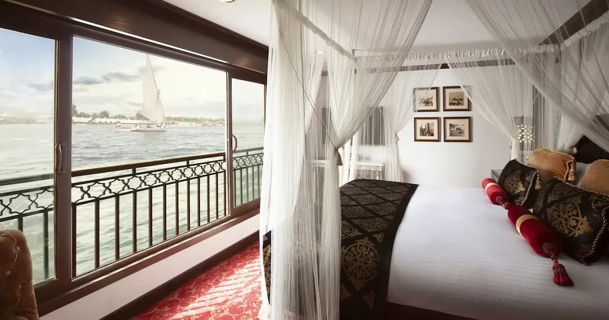 Luxury cabin interior aboard  dahabiya-5-night-dahabiya