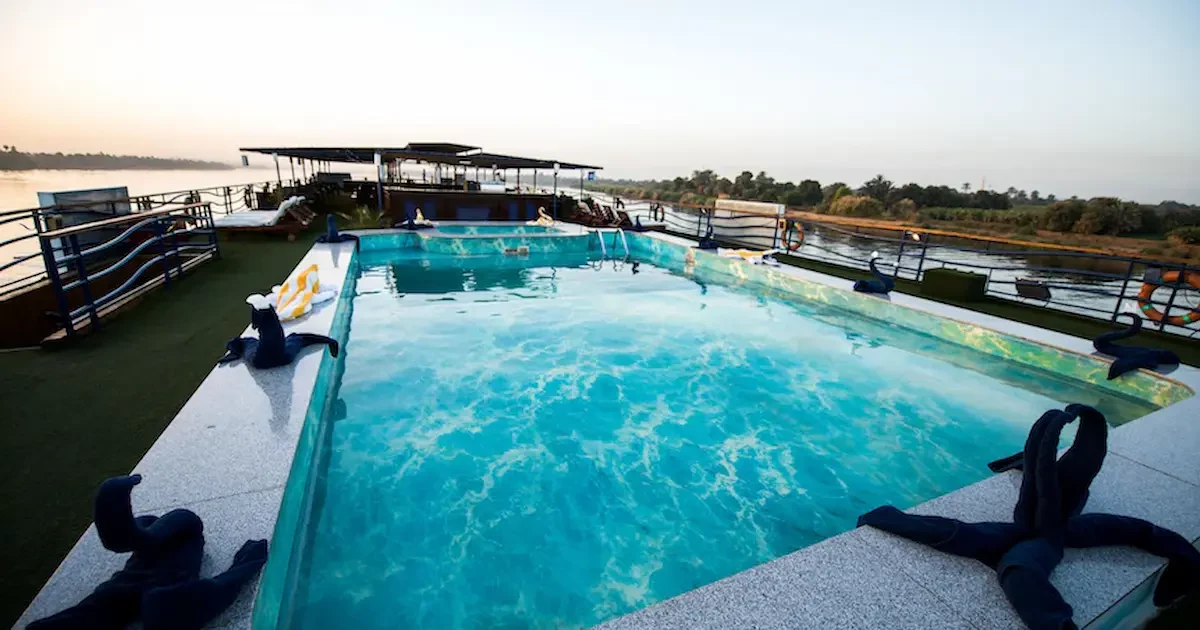 MS Royal La Terrasse sun deck overlooking the Nile