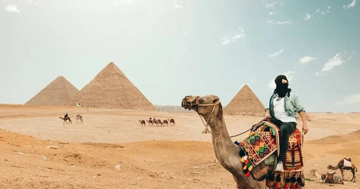 The timeless Pyramids of Giza, the highlight of Cairo.