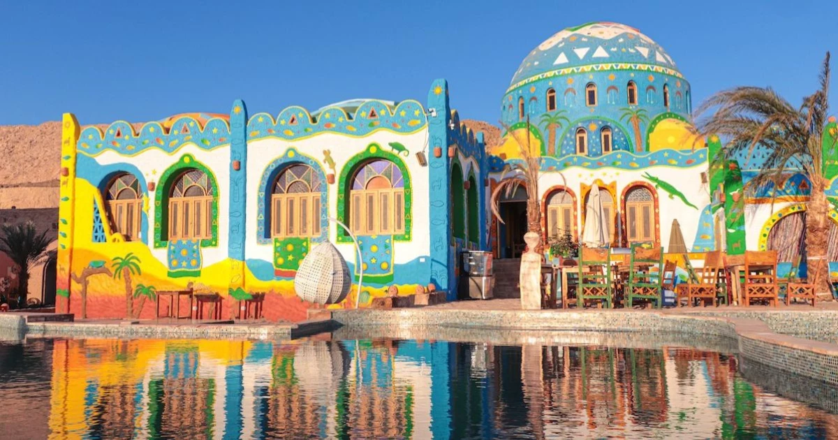 Colorful Nubian houses in Aswan