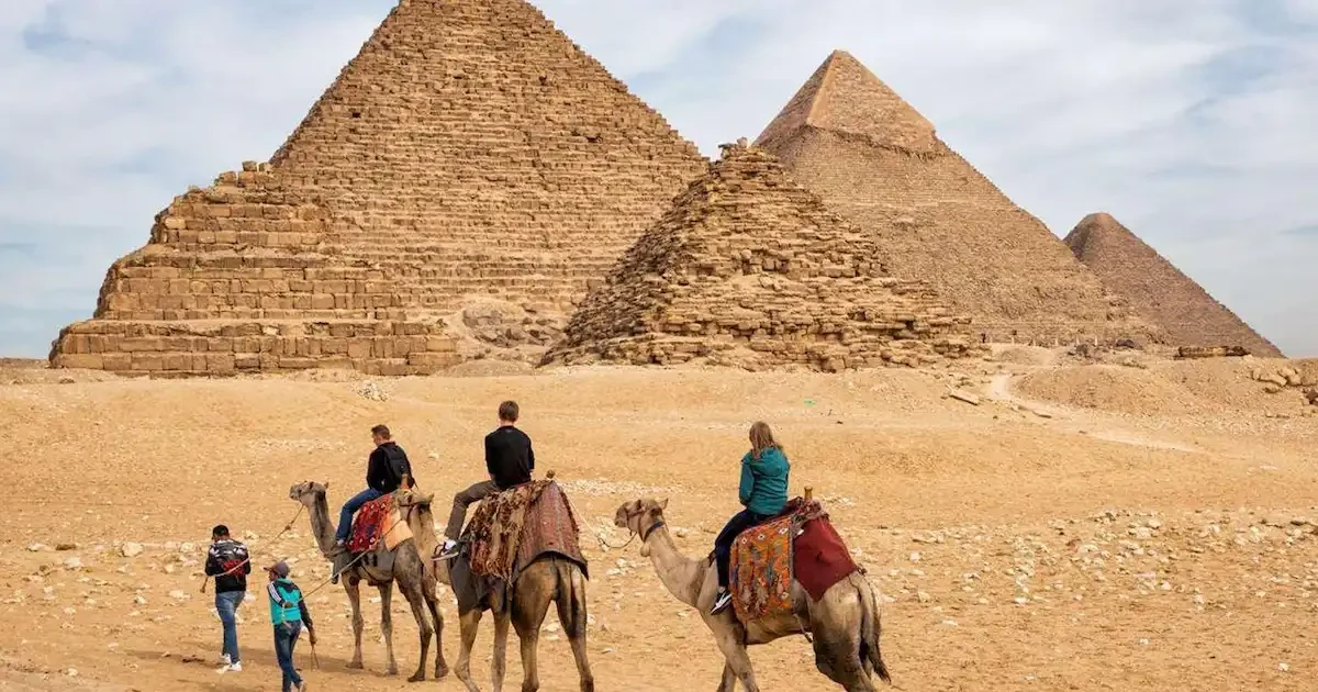 Pyramids of Giza on Cairo day tour from Hurghada