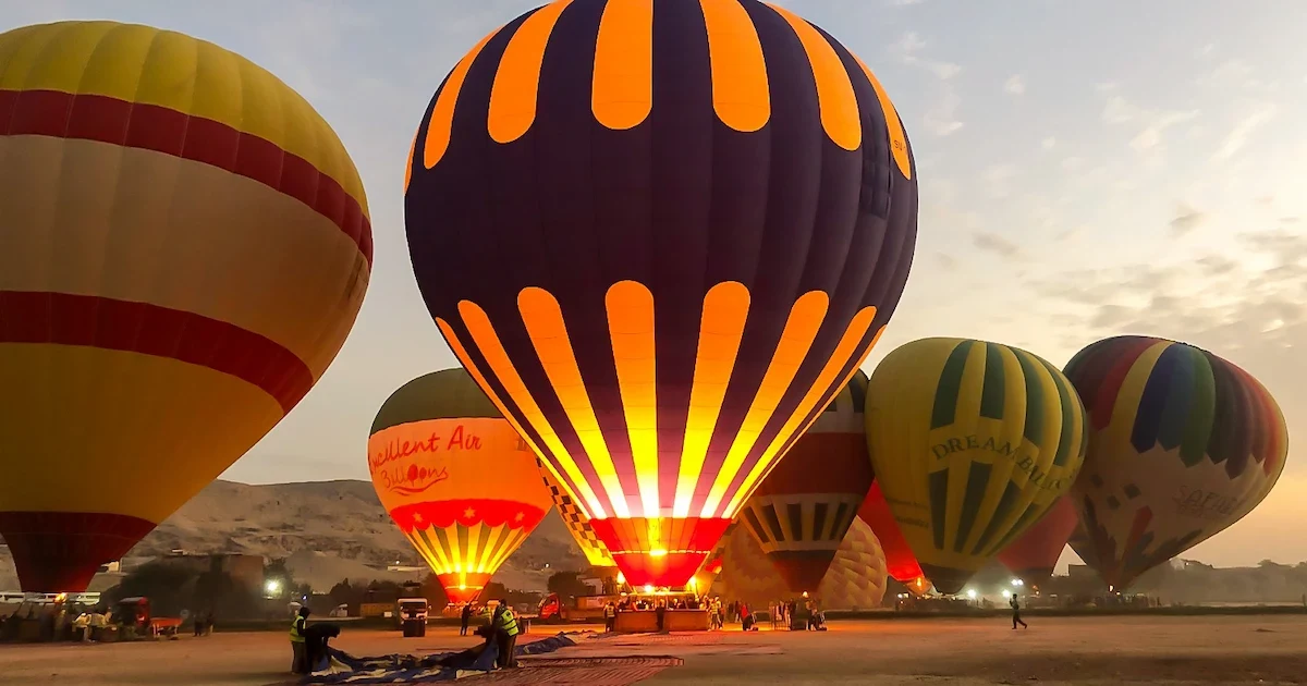 Luxor West Bank balloon flight