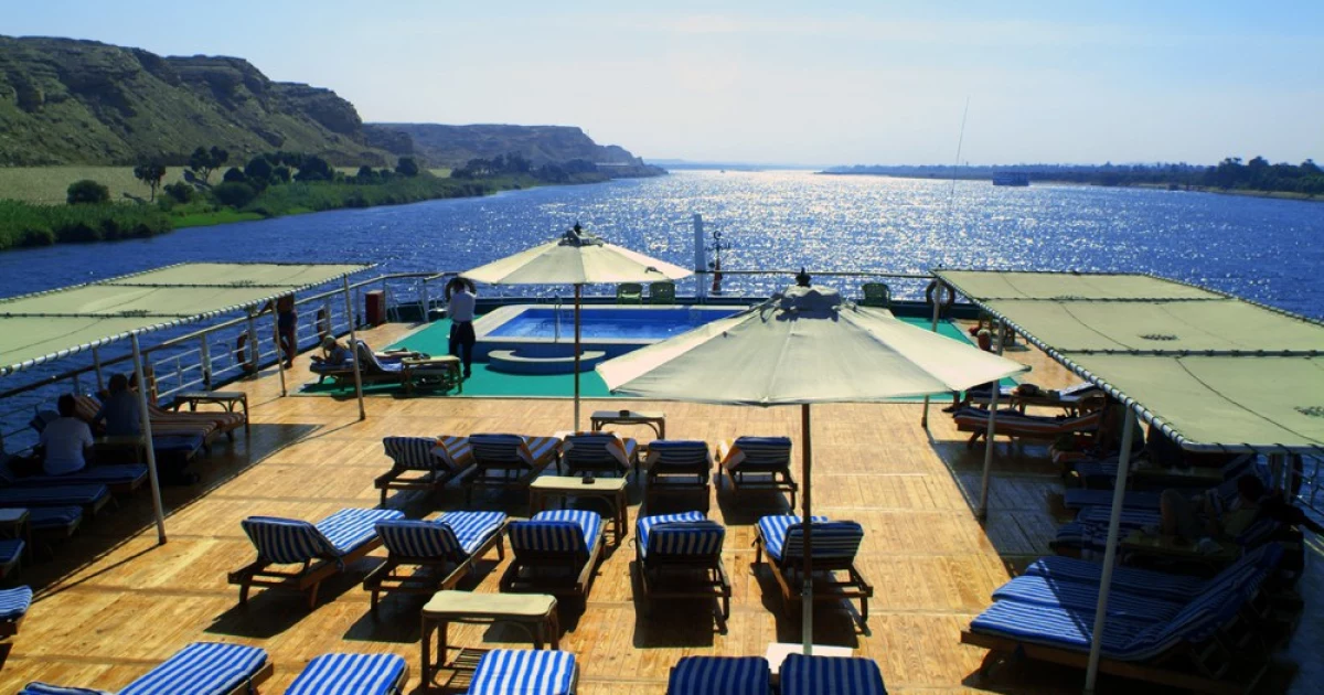 Mirage Nile Cruise sundeck with sailing