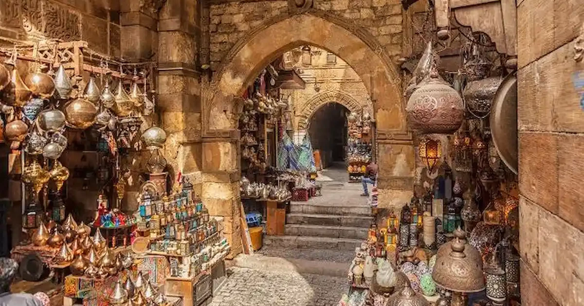 Family shopping at Khan El Khalili Bazaar