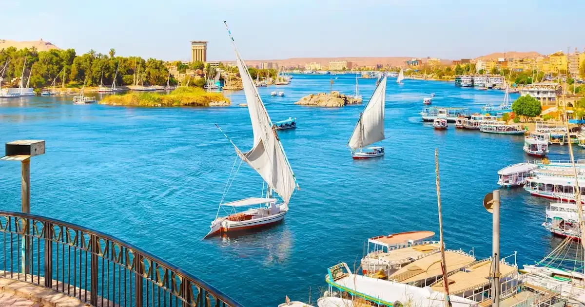 Scenic Nile views in Aswan