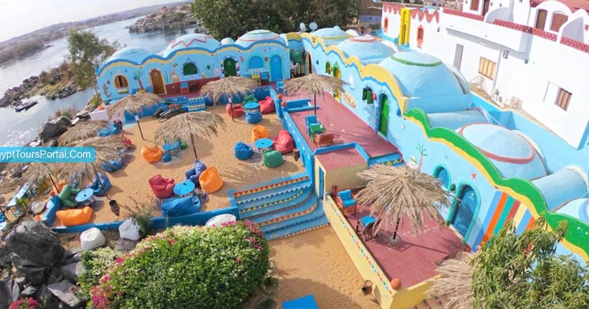 Colorful Nubian houses in Aswan