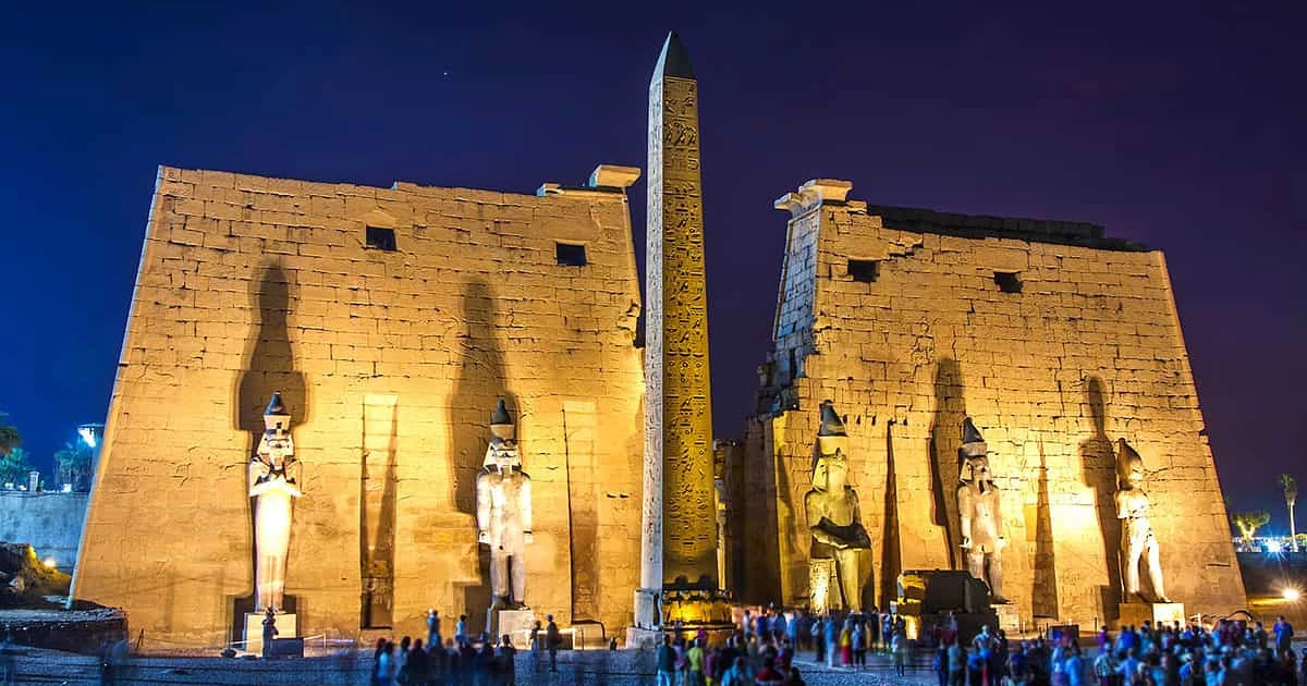 Guests on Mirage Nile Cruise visiting Luxor Temple