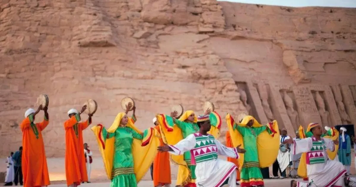 Family visiting a Nubian Village in Aswan