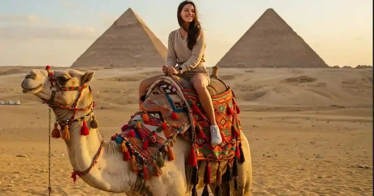 Camel ride near Giza Pyramids