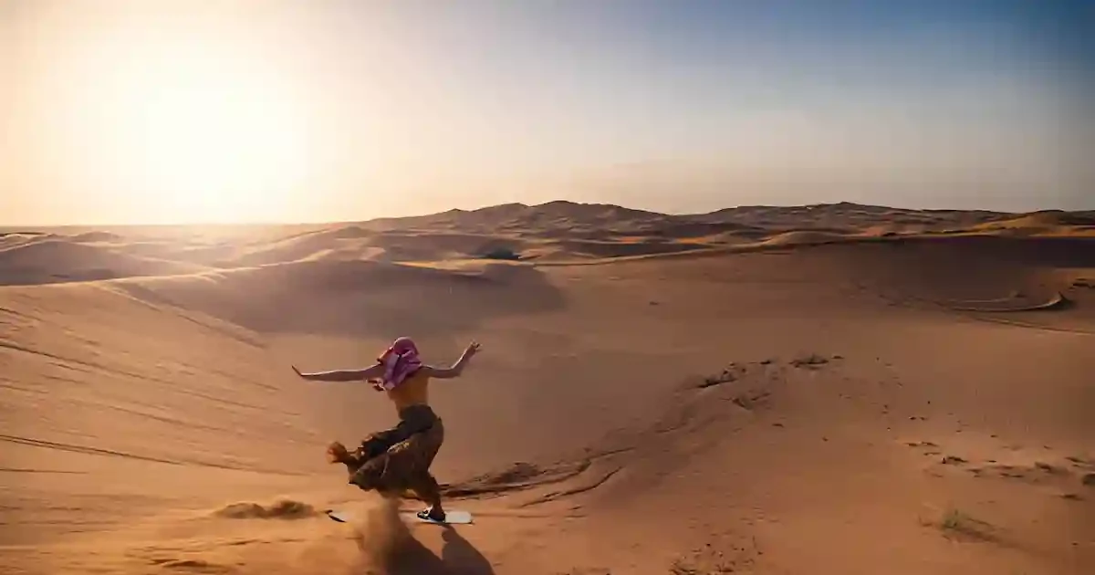 sandboarding in Sharm El Sheikh desert landscape