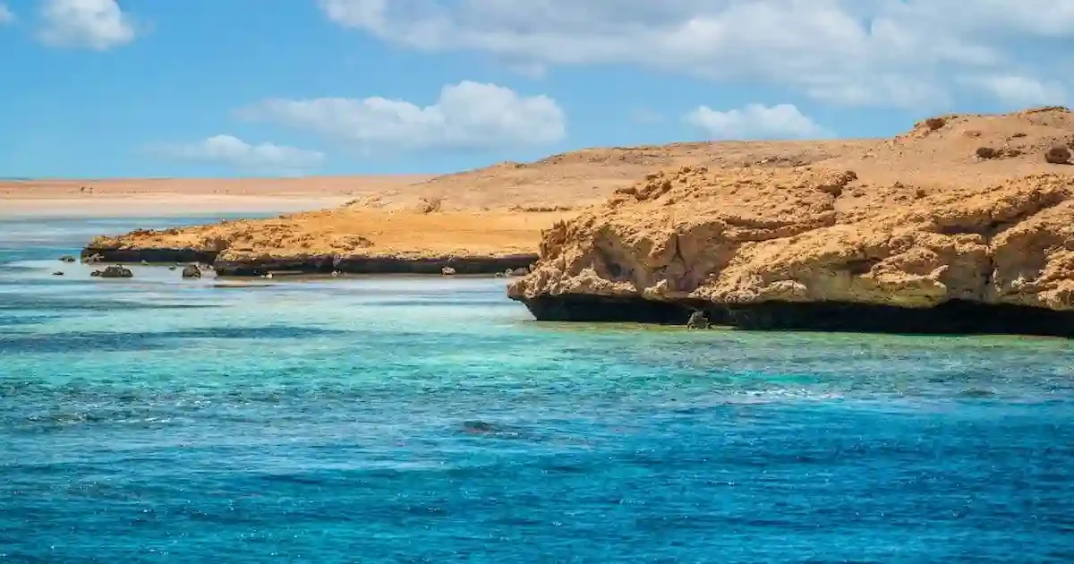 Ras Mohammed National Park aerial coastline view