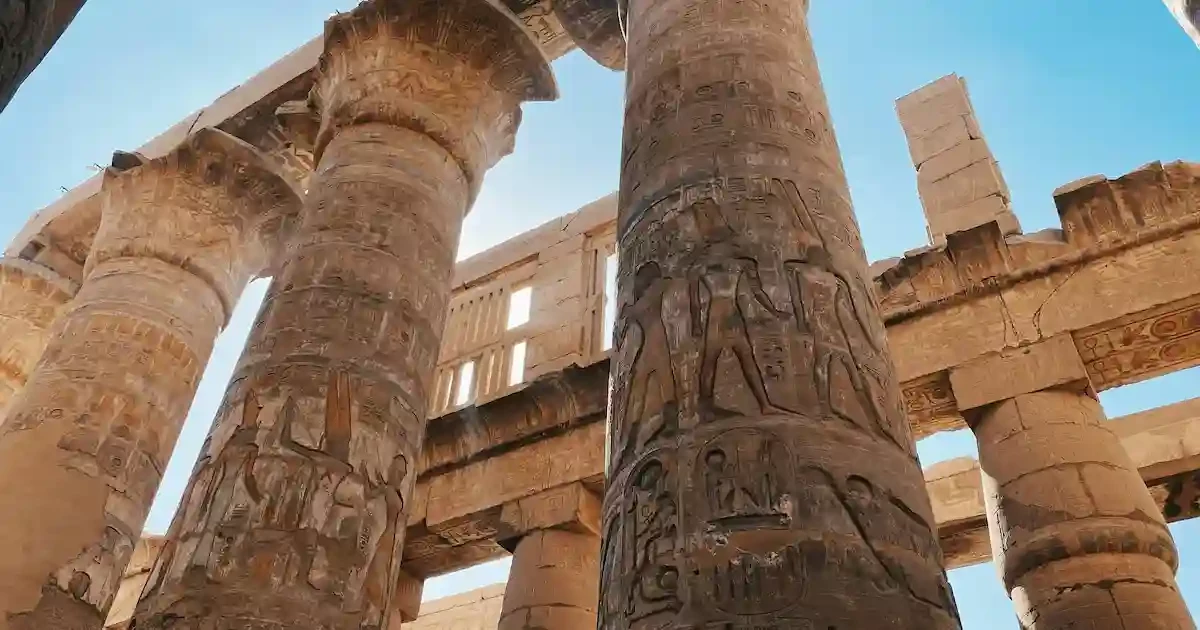 Karnak Temple columns during day trip from Sharm El Sheikh to Luxor