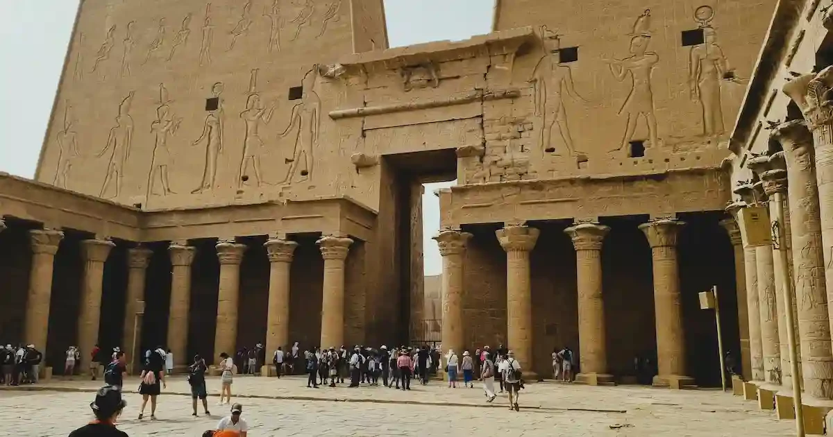 edfu-temple-courtyard.jpg Courtyard of the Temple of Horus in Edfu Egypt