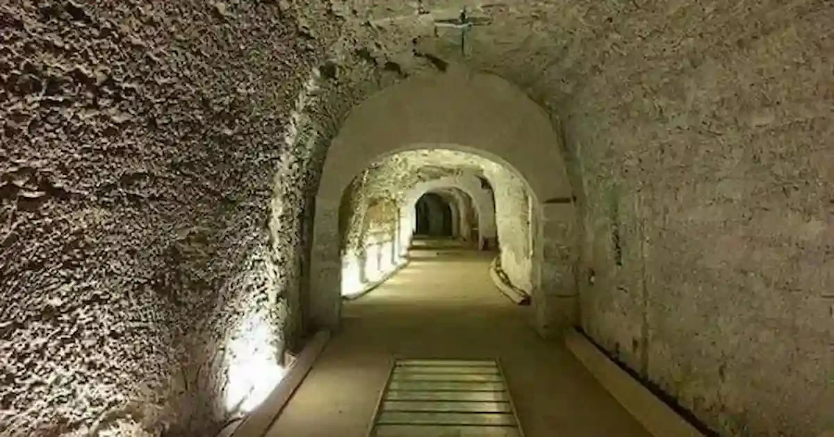 underground Serapeum chambers on Saqqara Tour