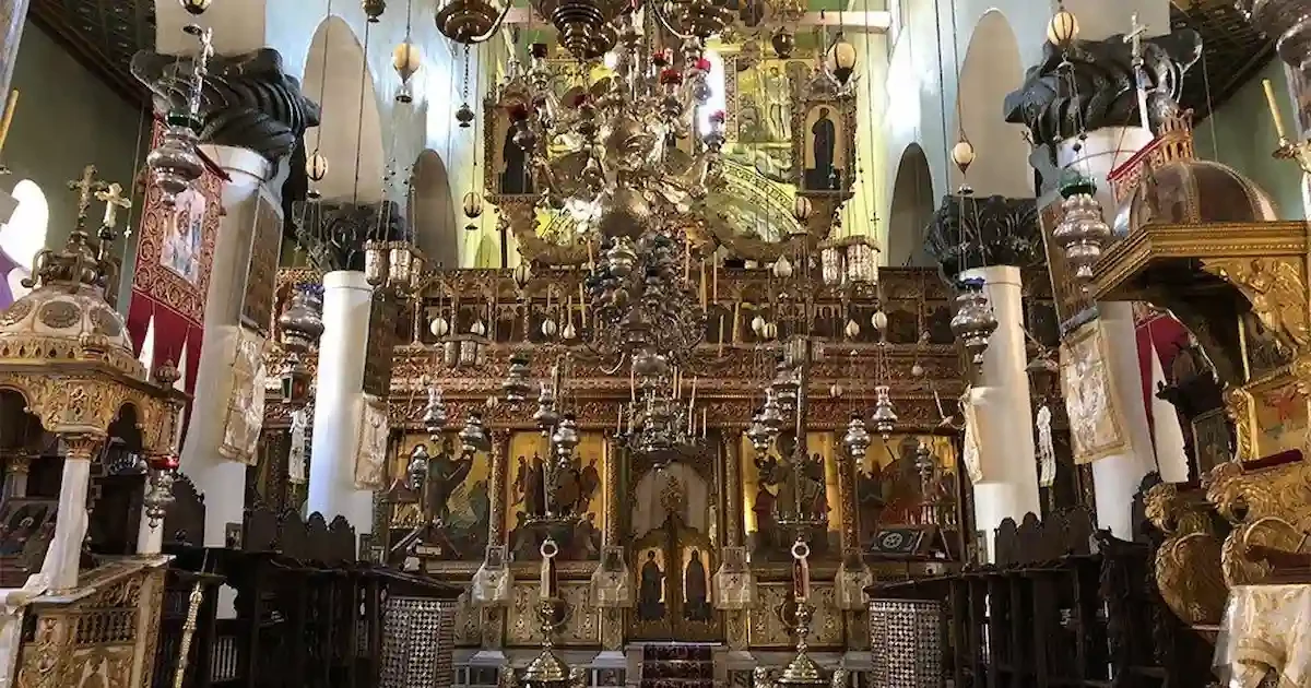 ancient icons inside Saint Catherine's Monastery Egypt