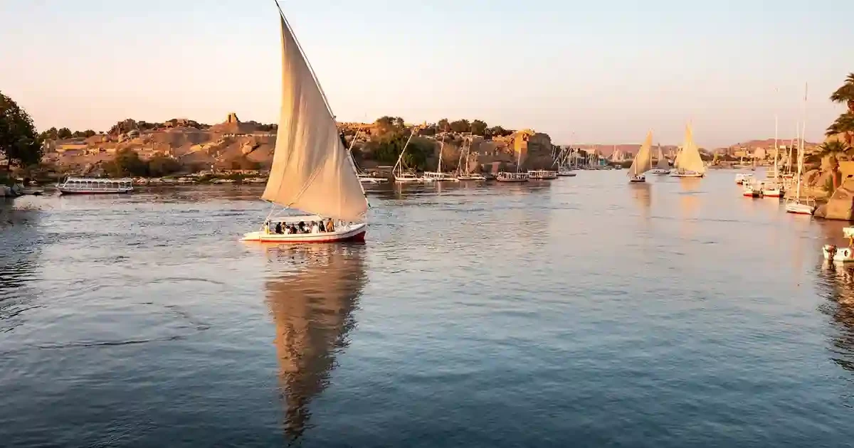 Felucca Ride on the Nile in Aswan traditional sailing boat