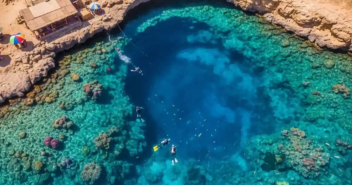 blue hole dahab egypt crystal clear waters