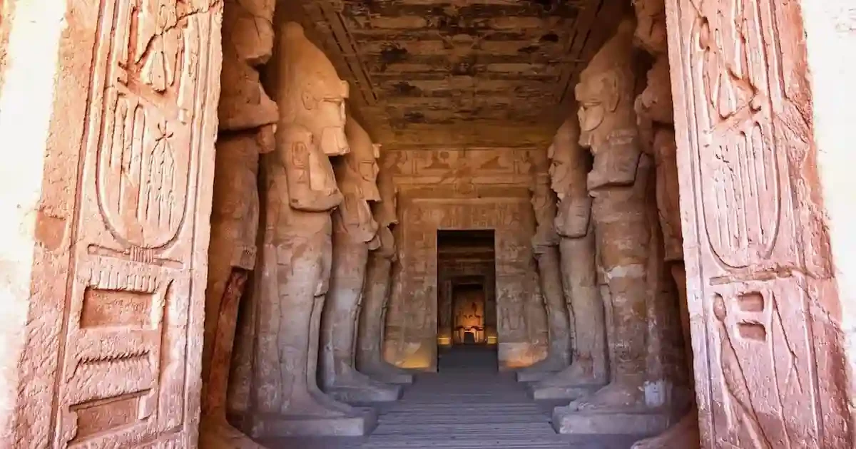 interior carvings abu simbel temple egypt