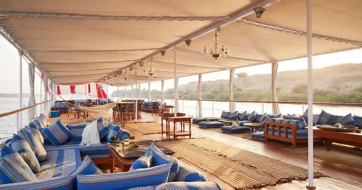 sunset view on Nile cruise Egypt honeymoon