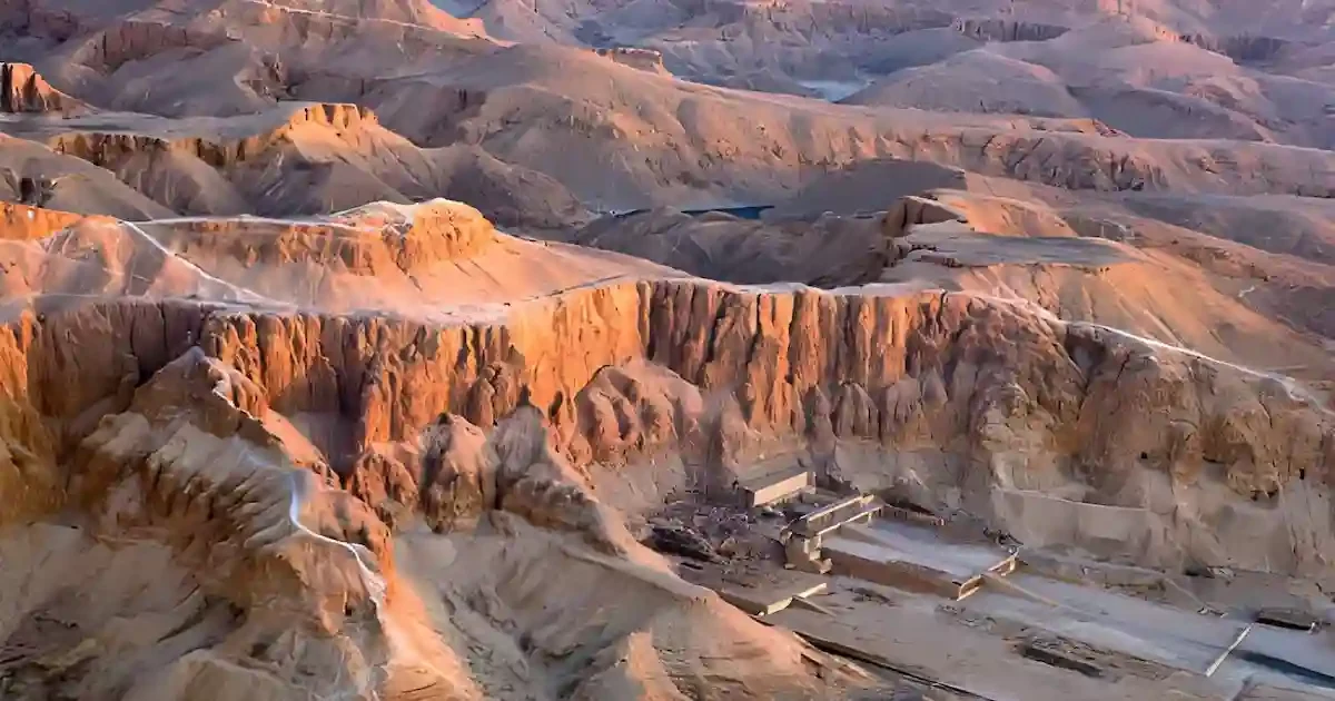 panoramic view of valley of the kings in luxor egypt
