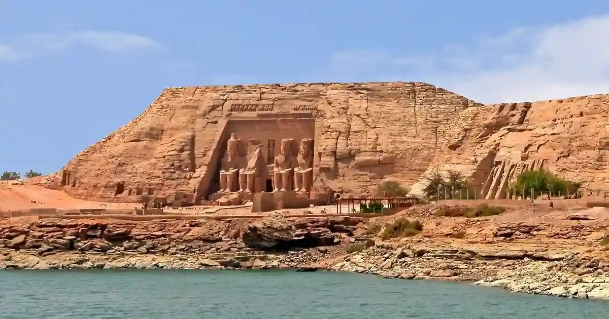 Abu Simbel temples near Lake Nasser view