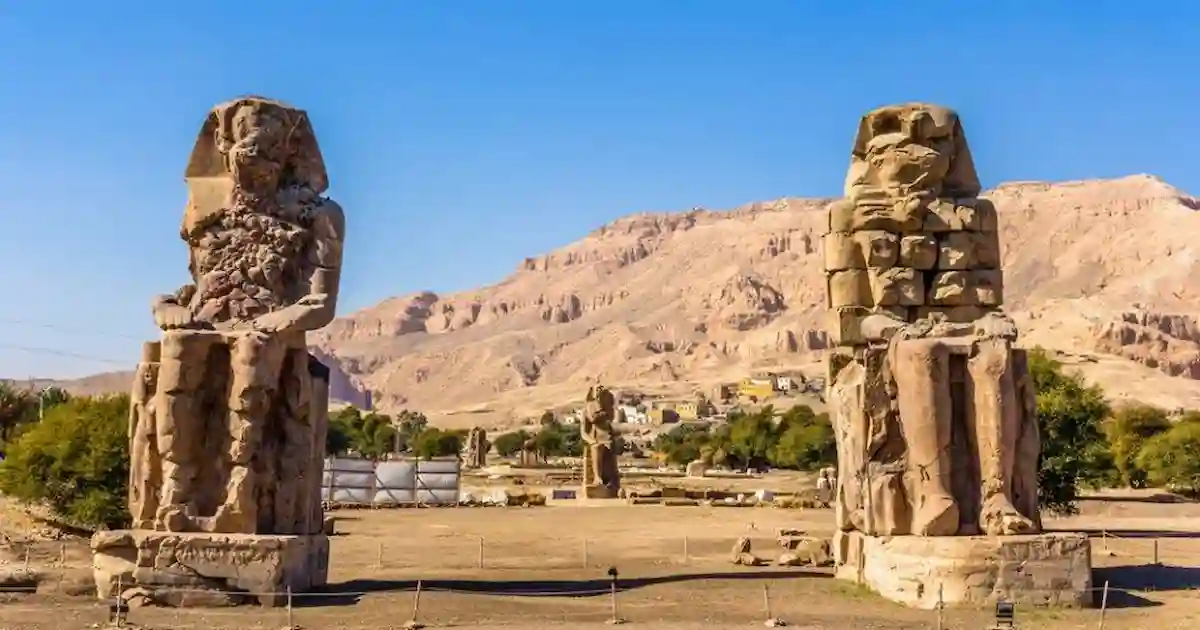 Colossi of Memnon statues Luxor