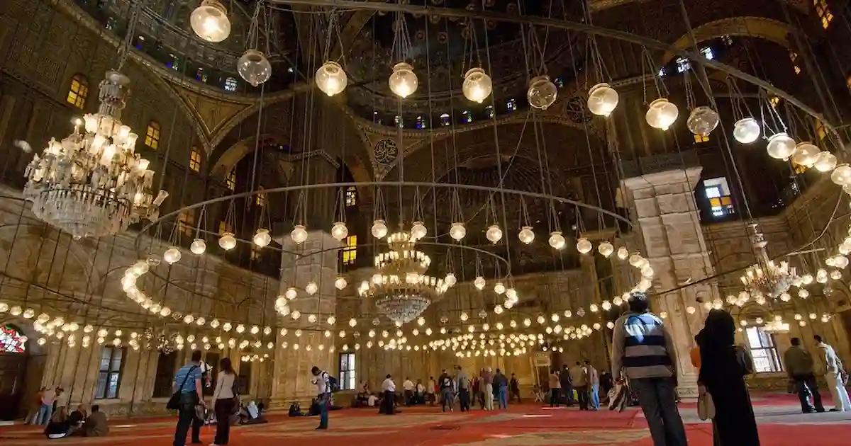 Interior of cairo citadel mosque