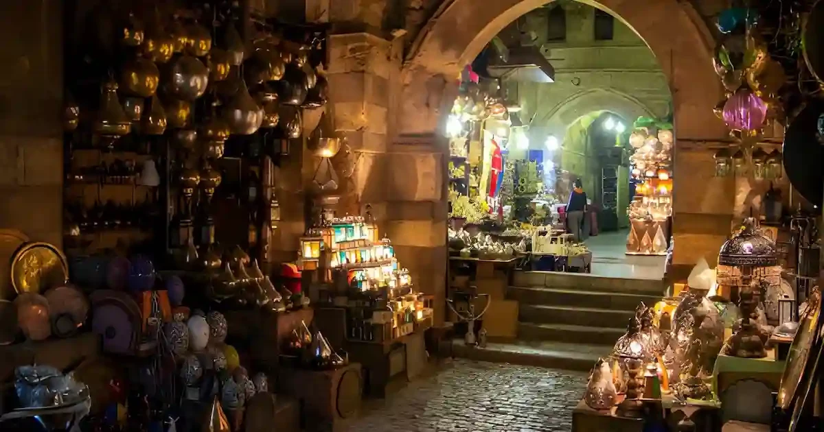 Khan Khalili Bazaar.. 5-day Cairo tour with a one-day Luxor excursion by flight to explore the Valley of the Kings and Karnak Temple
