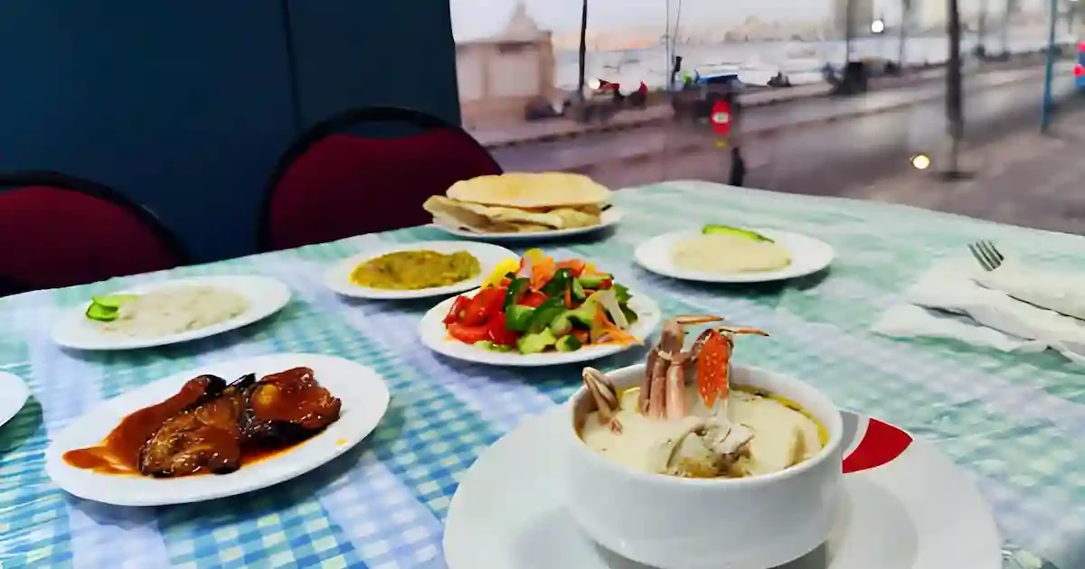 Seafood lunch during a day trip to Alexandria from Cairo