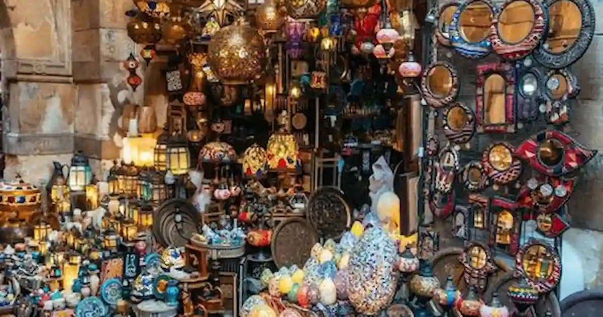 Khan el-Khalili Bazaar during Cairo layover tour