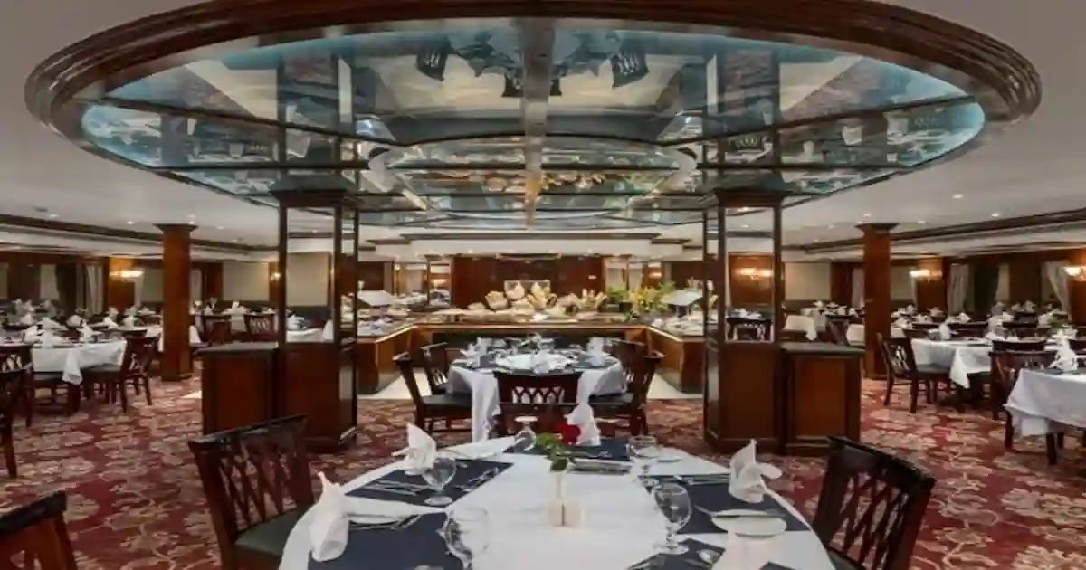 Onboard dining room aboard the Radamis II Nile Cruise