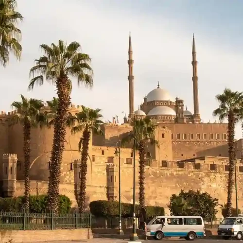 Citadel Of Saladin Egypt , Tower Cairo and Nile Felucca