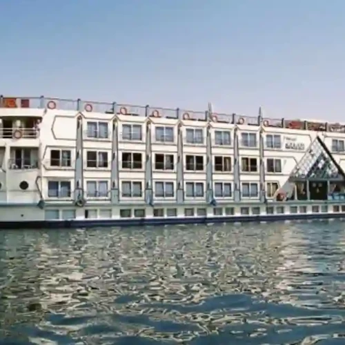 MS Princess Sarah Nile cruise ship sailing the Nile at sunset