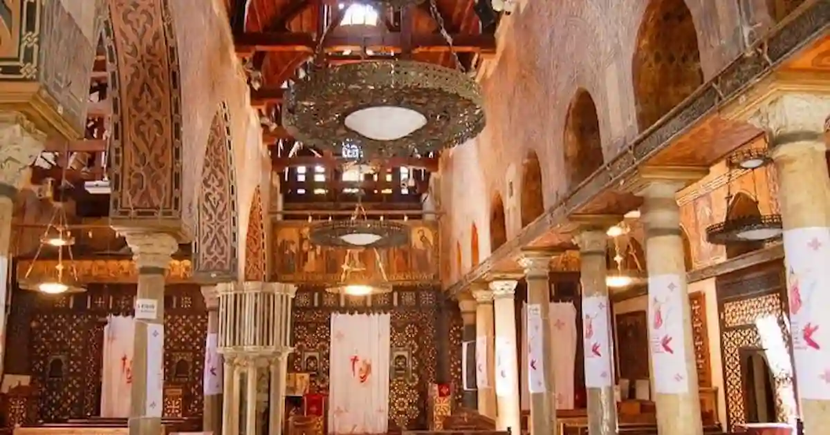 abu serga church egypt interior.