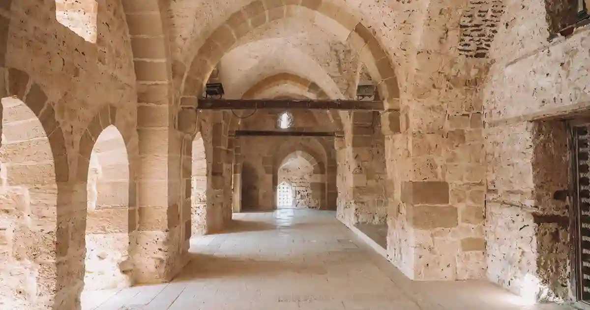 citadel of qaitbay interior courtyard