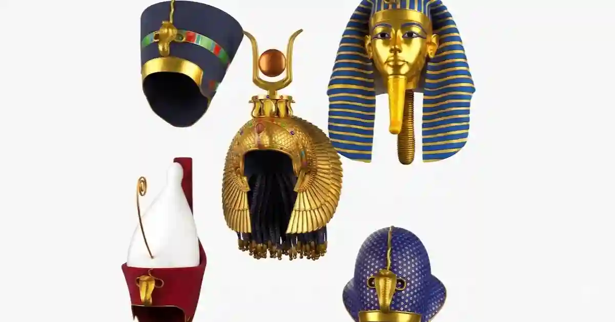crown of pharaoh ancient egypt symbols.